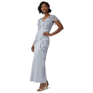 **Adrianna Papell**  Women's Beaded Flutter Gown 6